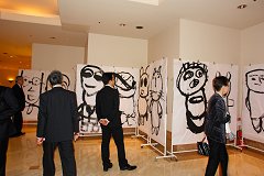 等身大肖像画アート展 インターコンチネンタルホテルにて